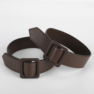 大衣袖带羊皮腕带袖口软皮束带系带简约女装饰带子真皮束口配件