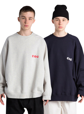 韩国直邮CHANCECHANCE CEC套头卫衣外套圆领男女宽松oversize潮牌