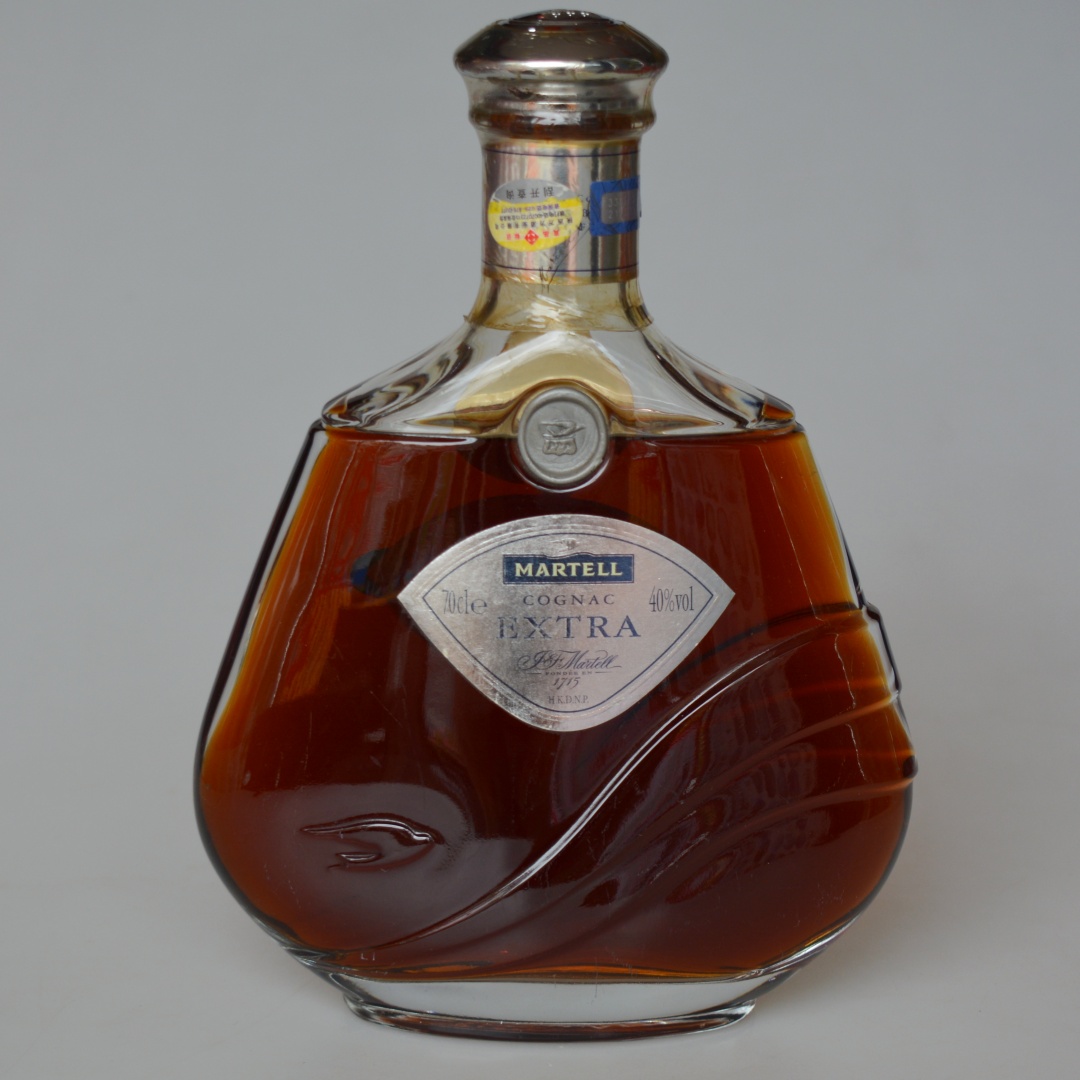 老洋酒 90年代法国银樽EXTRA干邑白兰地40度700ml 瑕疵喝品无盒