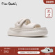 Pierre 柔软厚底凉拖清凉面包感休闲凉鞋 Cardin 皮尔卡丹25女鞋
