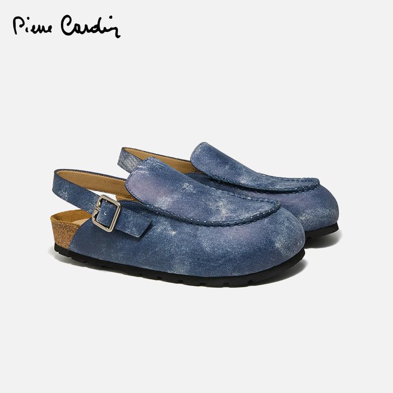 皮尔卡丹复古包头后空晕染勃肯鞋