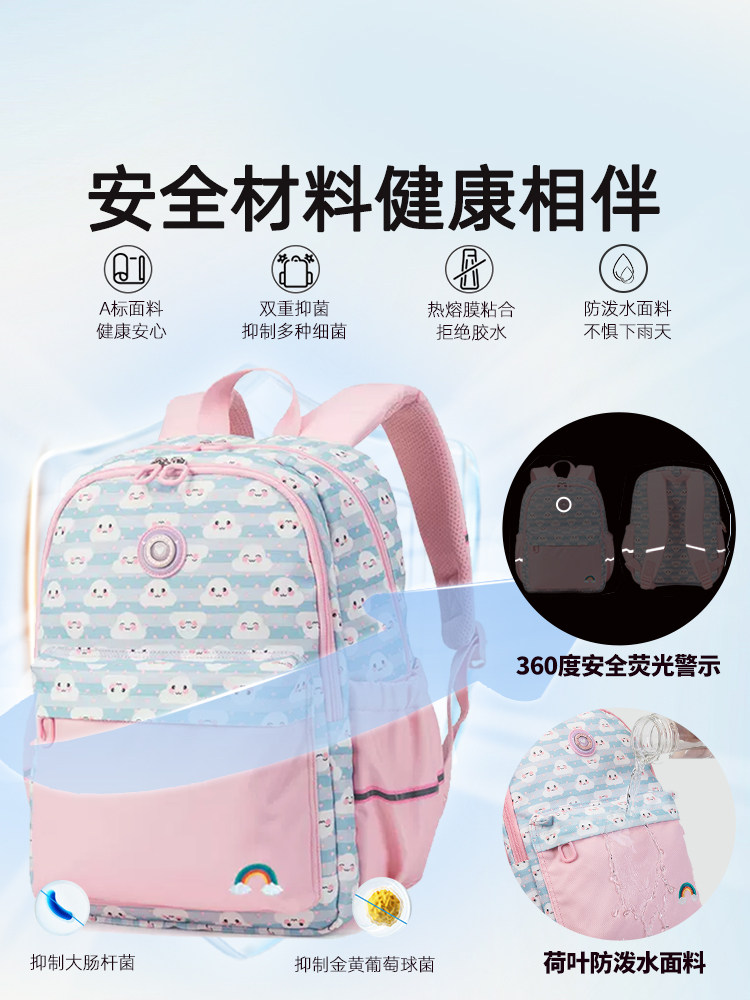 ULTRA-LIGHT AND SOFT CARA SHEEP SCHOOLBAG FOR PRIMARY SCHOOL STUDENTS SCHOOLBAGS FOR GIRLS FIRST-GRADE GIRLS LIGHT AND LIGHTWEIGHT CHILDRENS BACKPACKS BOYS