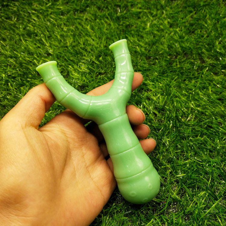 厂家批发竹节弓ABS树脂节节高扁皮邓圆头飞虎叉户外高精准弹弓架