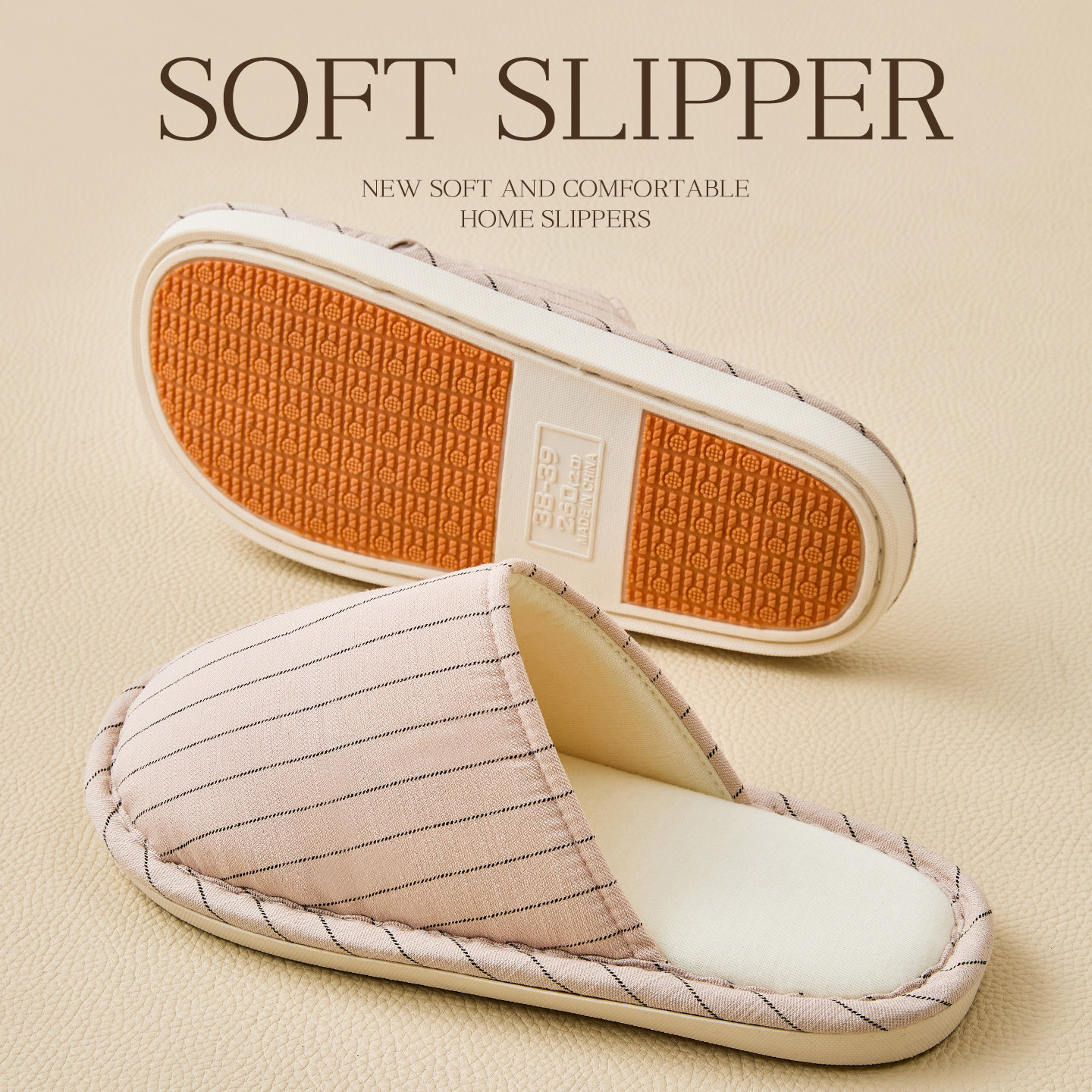 利达妮地板拖鞋女款四季室内家居家防滑防臭静音软底透气棉拖男士