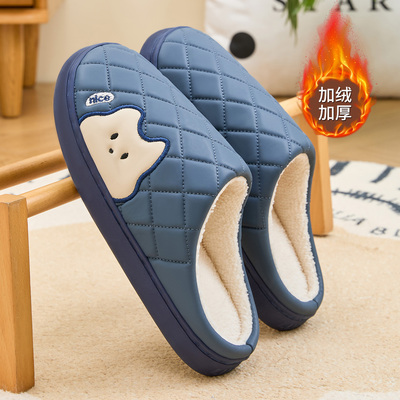 防水棉拖鞋毛绒保暖防滑