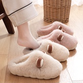 女款 秋冬季 2026新款 棉拖鞋 室内家居防滑可爱加绒毛毛拖鞋 女士冬天