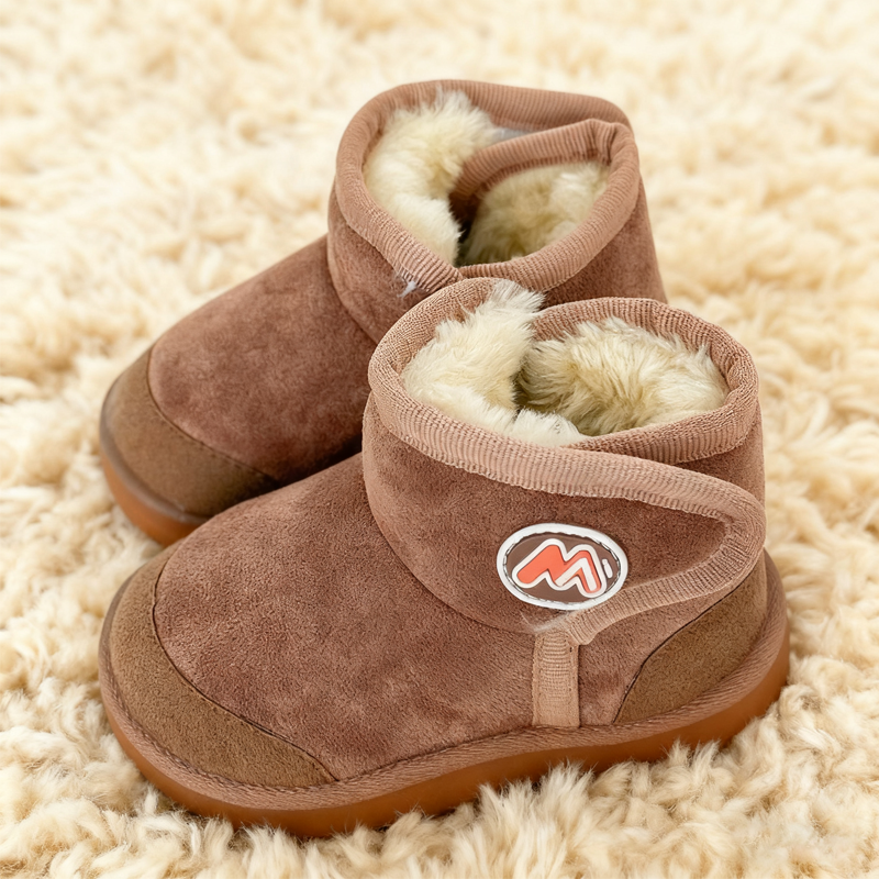 儿童雪地靴冬季男童加绒加厚棉靴