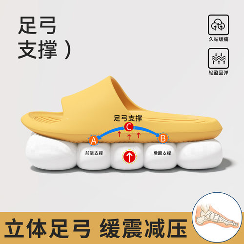 足弓支撑拖鞋女防臭防滑香蕉船