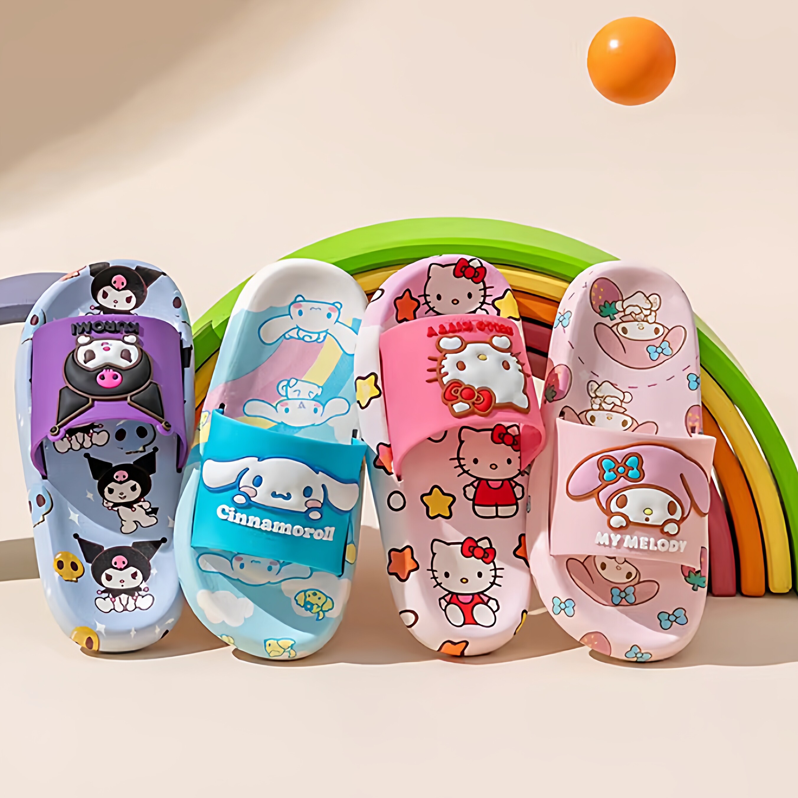 库洛米儿童拖鞋女童2026新款夏天防滑居家浴室内女孩凉拖鞋亲子