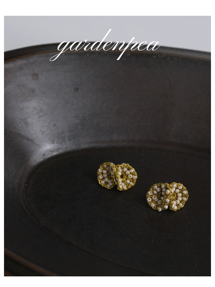 gardenpea手作日系蝶花耳饰女小众设计感氛围感小巧耳钉耳夹,饰品/流行首饰/时尚饰品新,耳钉,淘宝优惠券,粉丝福利购,淘宝优惠卷