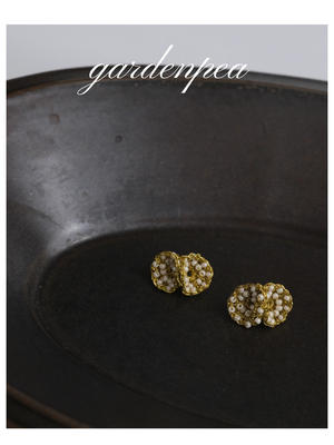 gardenpea米珠原创手作耳钉耳夹