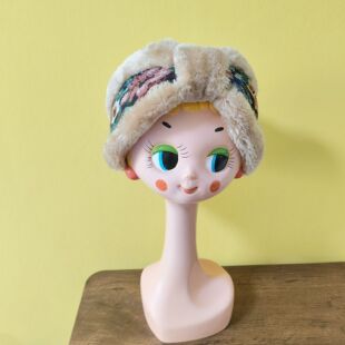 碎花 两面 日本可爱毛毛拼接发带宽松发饰DN2