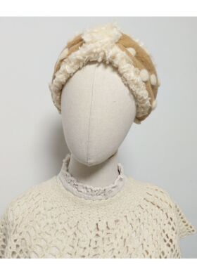 点点 毛毛 豆豆 可爱日本 两种戴法 羊羔毛发带DN14