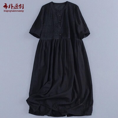 文艺宽松百搭休闲连衣裙