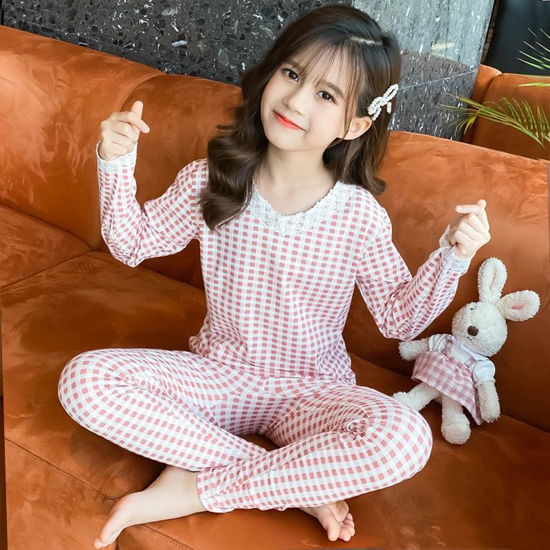 女童内衣套装秋冬款德绒秋衣秋裤