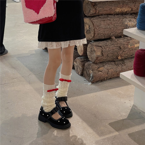 LETMESEE自制甜妹蝴蝶结袜套