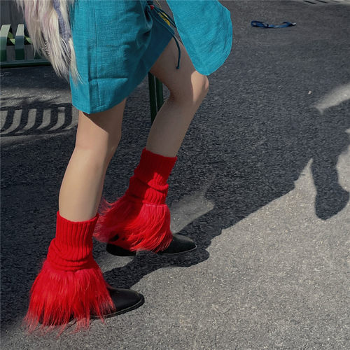 LETMESEE鬼马少女羽毛袜套
