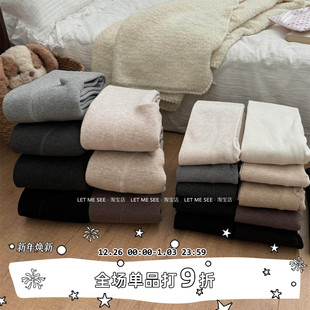 不掉档连裤 SEE 女外穿秋冬加绒加厚棉裤 袜 日系灰色打底裤 LET