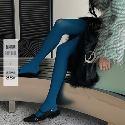 LETMESEE复古色系天鹅绒连裤袜