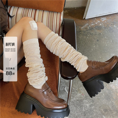 LETMESEE薄款棉质堆堆袜套