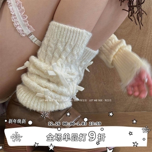 立体蝴蝶结袜套甜美中筒袜女时尚 SEE原创 日系堆堆袜潮袜 LET