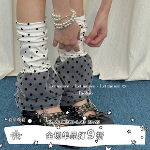 拼接波点袜套 SEE 百搭堆堆女袜辣妹圆点腿套 LET