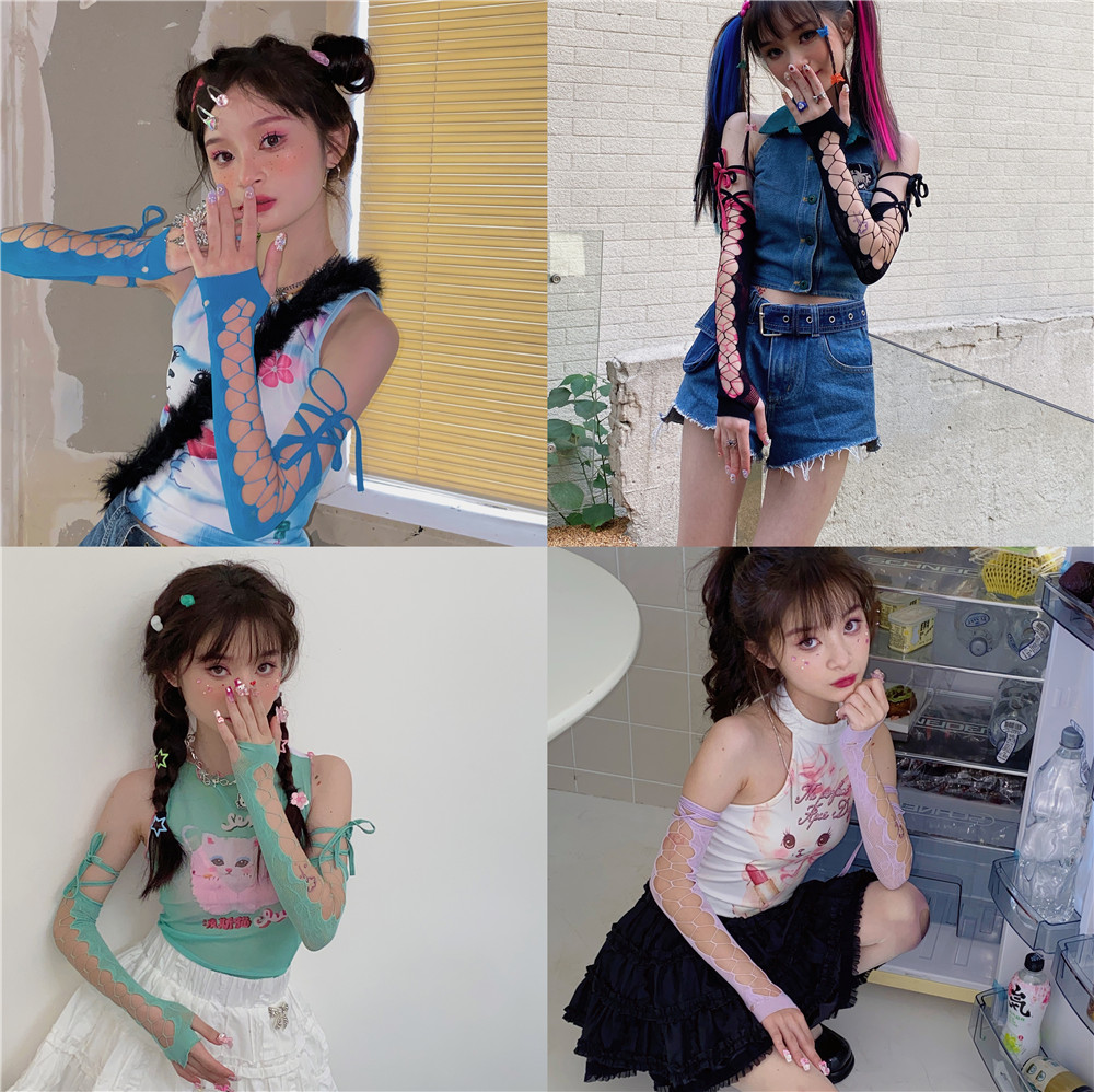 LETMESEE自制8色交叉绑带袖套