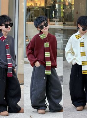 THE LUHAN【小众设计】秋冬小众设计毛衣亲子装中大童针织衫25823