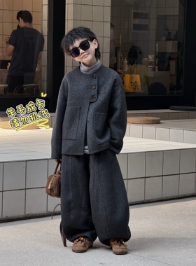 THE LUHAN【高定系列】秋季羊毛手工定制亲子中大童加厚套装25753