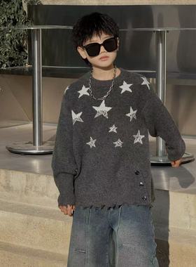 THE LUHAN【夜晚奇遇】秋冬星星毛衣亲子装中大童针织衫25769
