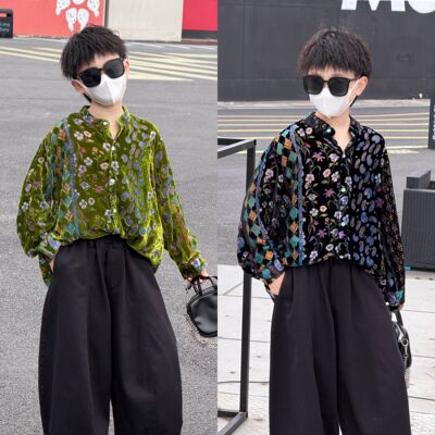 THE LUHAN【雅痞少年】春季休闲洋气亲子装男童中大童衬衫26101