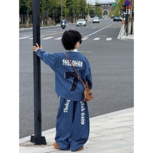 潮流设计感亲子中大童牛仔套装 THE 秋季 蓝调丹宁 25704 LUHAN