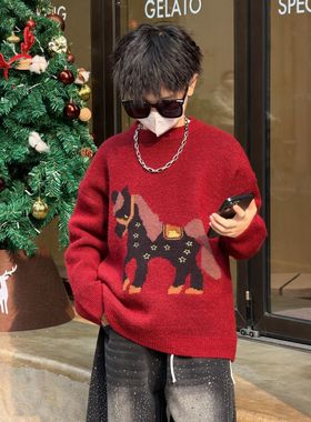 THE LUHAN【卡通之旅】秋冬小众设计毛衣亲子装中大童针织衫25860