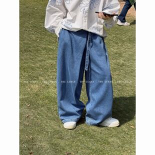 THE LUHAN【牛仔潮流】春季潮流直筒亲子装中大童男童牛仔裤26002