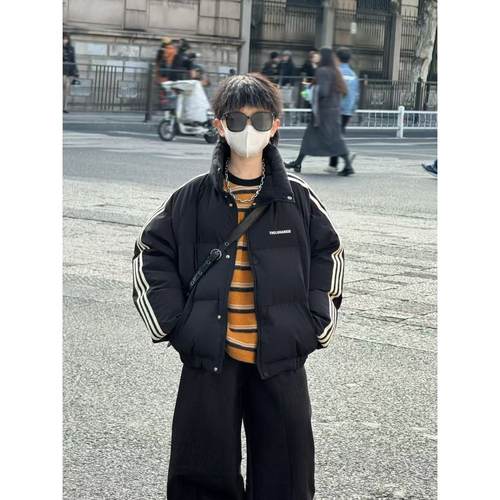 THE LUHAN【】冬季90绒条纹潮流亲子装羽绒服中大男童25813