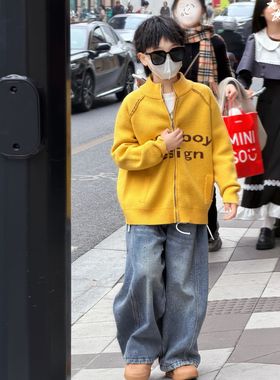 THE LUHAN【goodboy】秋冬开衫内搭高领亲子装中大童毛衣25862