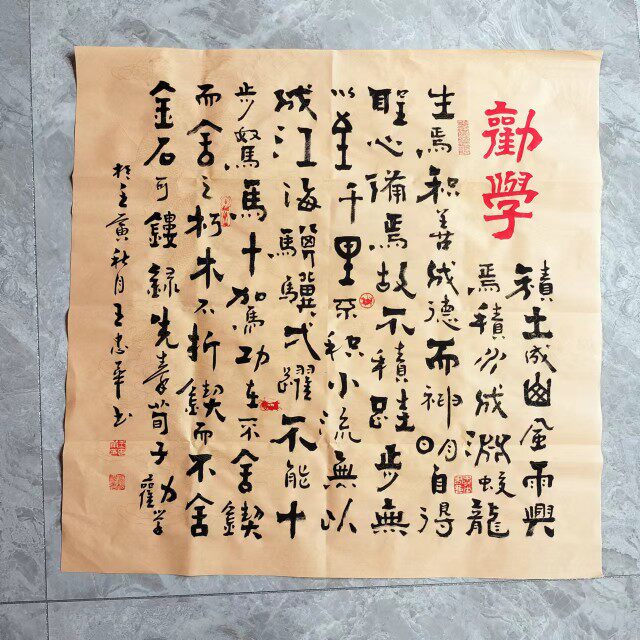 王忠华手写创意书法 定风波 劝学 蒹葭 办公室客厅茶室书房字画
