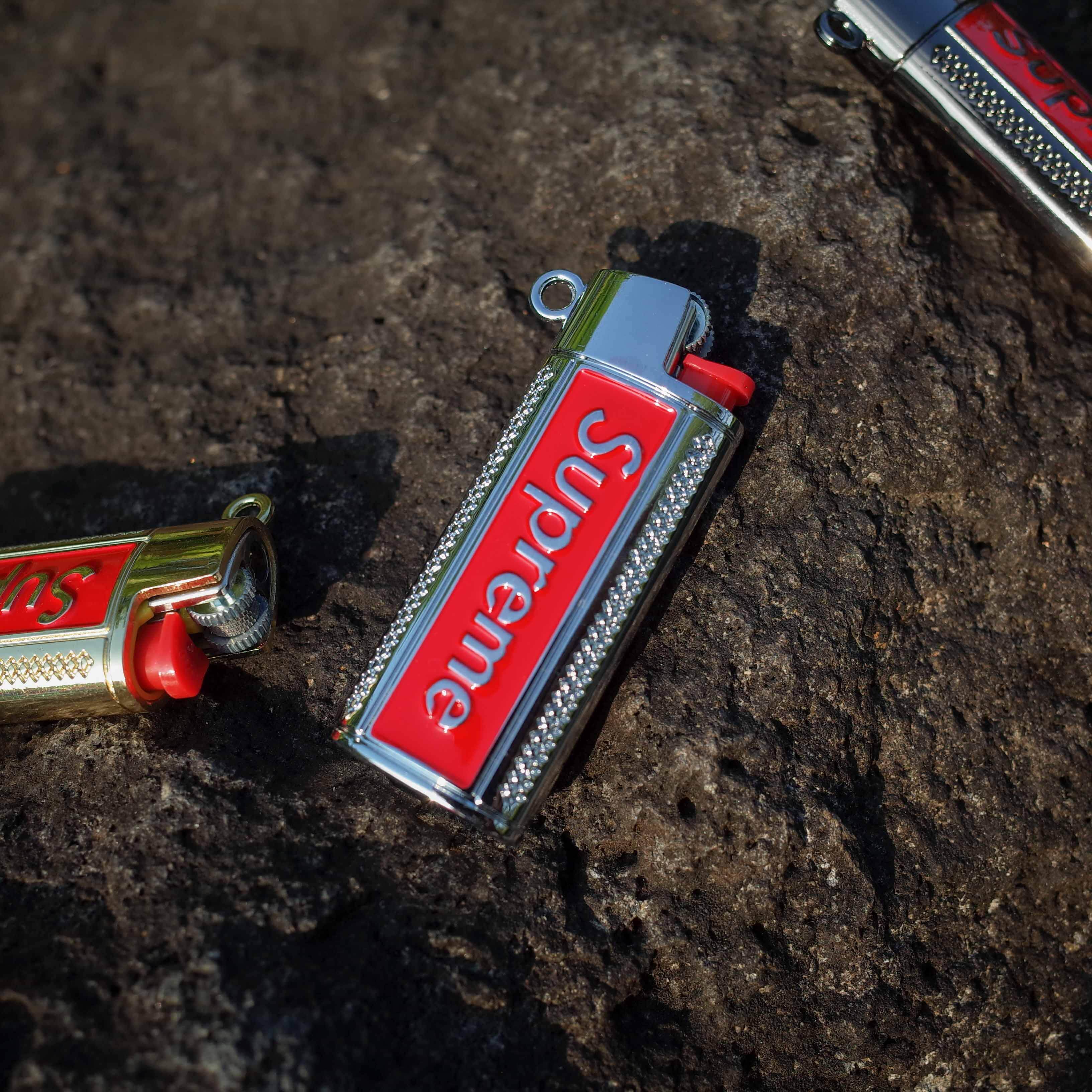 潮牌可放打火机壳项链 嘻哈街头hiphopsup打火机壳套吊坠配饰男女