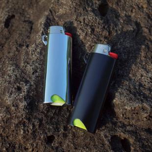 比克bic打火机J6金属套壳进口砂轮火石一次性滑轮火机带啤酒开