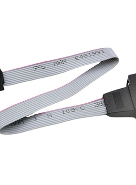 串口DB9P公头排线 RS232主板线 FC转DB 10P对DB9 灰排线 定制线材