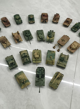 4D模型99式坦克拼装模型1/72军事DIY组装虎式T34豹A27积木玩具