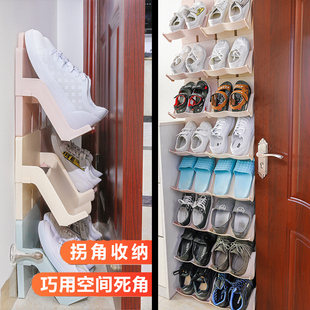 子收纳神器挂壁门后鞋 拖鞋 架收纳架小鞋 托放鞋 置物架 柜省空间鞋 鞋