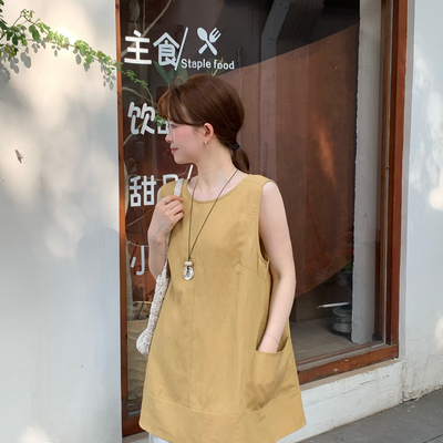 MONICA-26夏上新叠穿天丝亚麻背心s7709