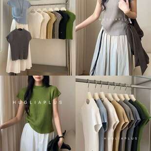 打底衫 灰姑娘CICI 女夏季 针织衫 内搭百搭减龄88232 夏上新圆领短袖