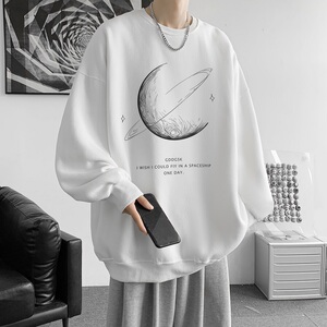 已注册/春季新款圆领卫衣男情侣大码外套打底衫WY1238/P35加绒P40图片