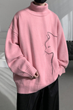 已注册/冬季猫咪高领毛衣翻领打底衫男潮青年宽松上衣MY9503/P45，男装T恤，电商B316