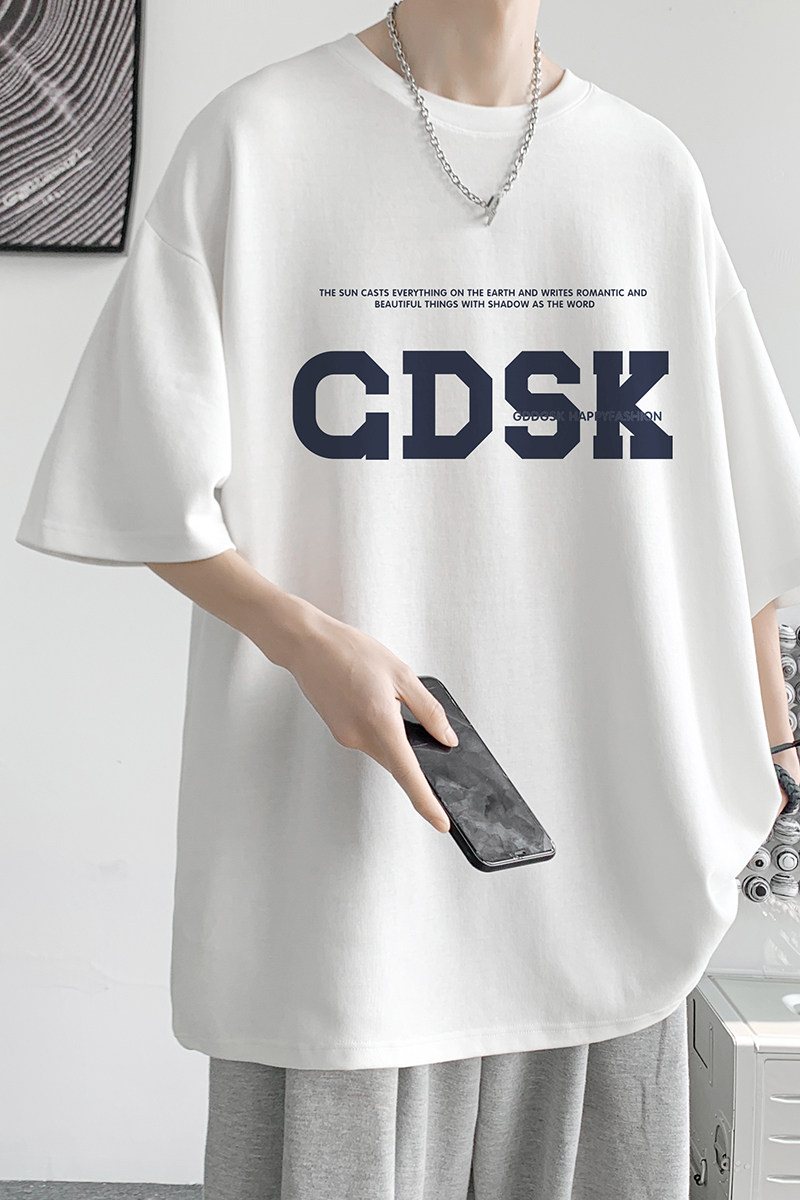 已注册/夏季纯棉印花美式短袖T恤男宽松体恤打底衫DT5520/P25,男装T恤,电商B316
