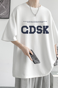 已注册/夏季纯棉印花美式短袖T恤男宽松体恤打底衫DT5520/P25图片