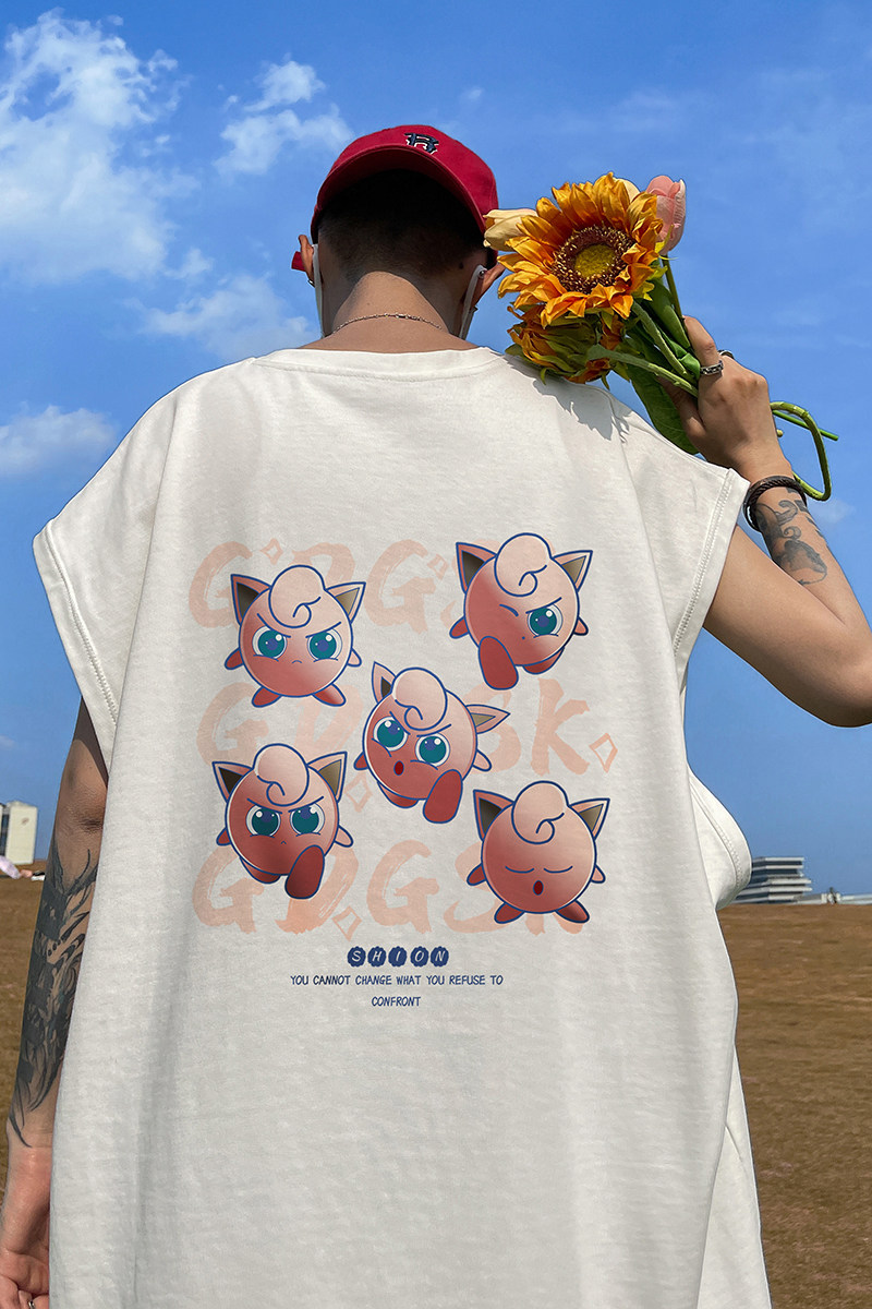 已注册/夏季白色动漫印花男生背心大码坎肩打底衫BX7122/P25,男装背心/马甲,电商B316