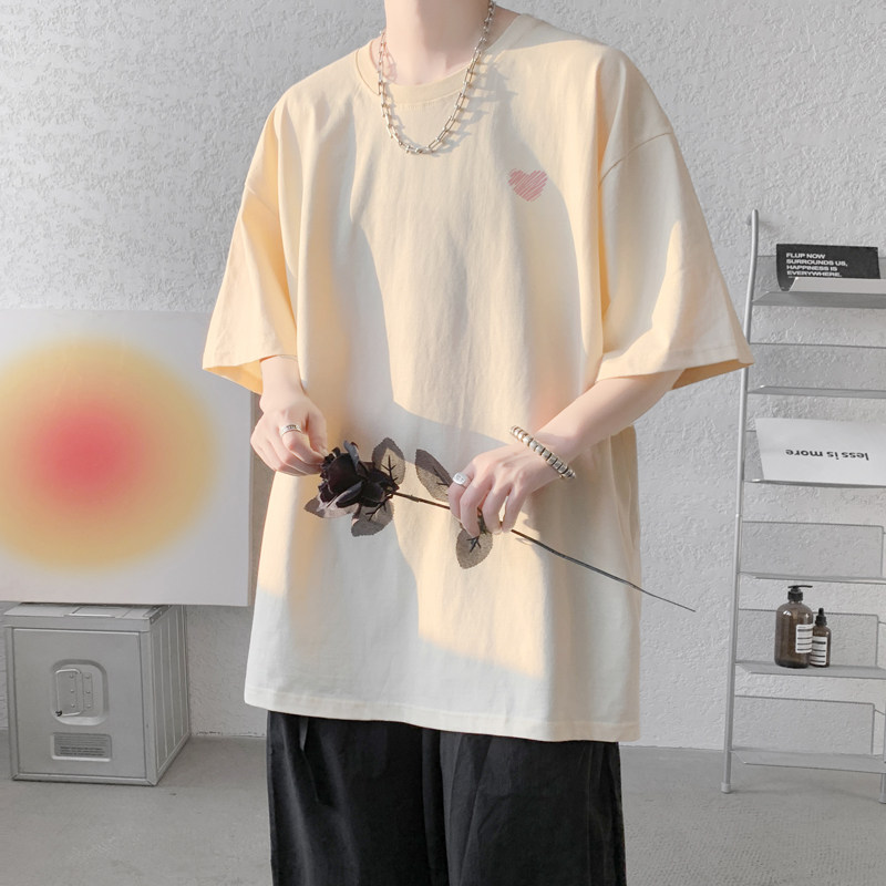 已注册/夏季韩版简约风短袖T恤男生宽松体恤打底衫DT1909/P25,男装T恤,电商B316